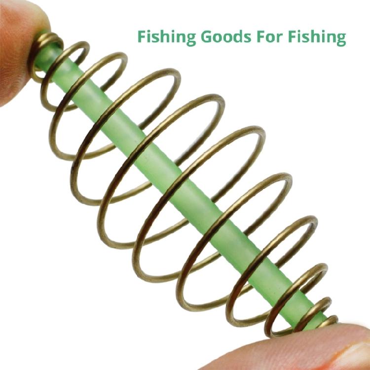 10pcs Fishing Tackle Feeder Basket Fishing Spring Feeder Coil Inline Method Feeder Fishing Tool Baits Thrower Feeder