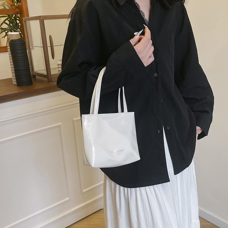 New Niche Tote Bag Summer Simple and Versatile Solid Color Simple Hand Bag Casual Commute