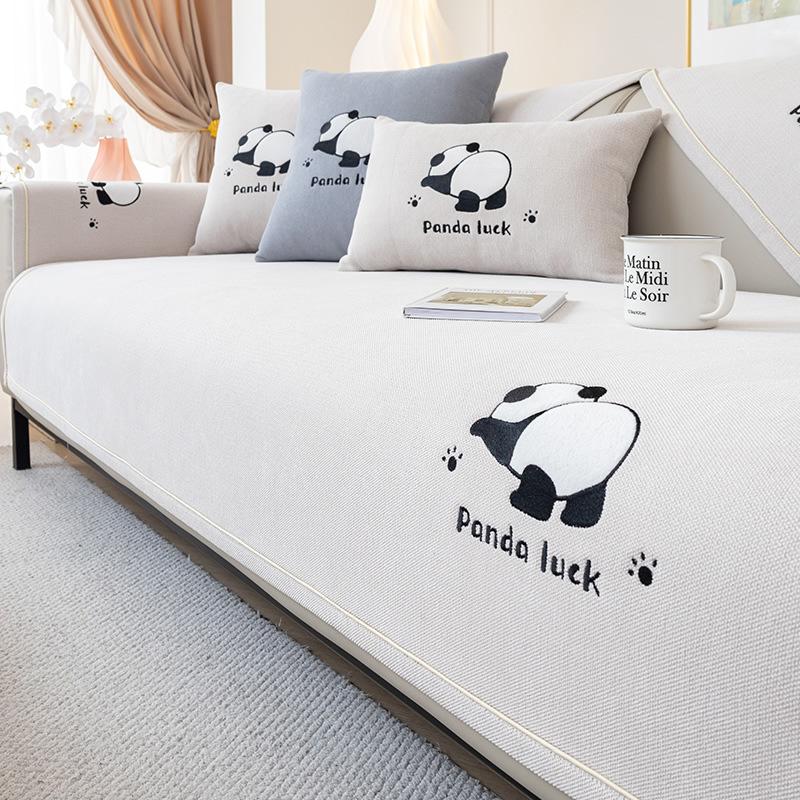New Chenille Sofa Cushion Fabric Four Seasons Universal Non-Slip Cushion Cute Chinese Style Simple Style Sofa Cover Towel