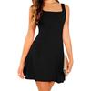 Ladies Sleeveless Camisole Dress Color Tunic A-line Skirt