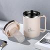 WORTHBUY Double-Wall Thermal Insulated Coffee Mug 304 Stainless Steel Water Cup With Spoon&Tea Strainer Leak-proof Drinking Cup