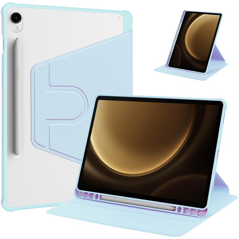 

Funda For Samsung Galaxy Tab S10 Lite Case with Pen Holder 360 Rotating Acrylic Clear Hard Tablet For Galaxy Tab S10 Lite Cover S10 Lite (10.9 inch) небесно-голубой