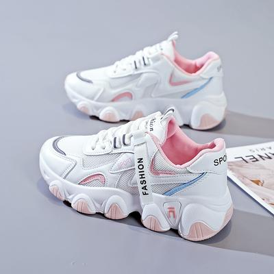 Women's Summer Breathable Sneakers 2024 Spring New Fashion Thick Soled Elevated Women Casual Sports Fitness Running Shoes