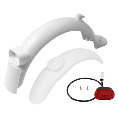 Electric Scooter Rear and Front Mud Guard Set with Taillight Compatible for M365 Pro2 Electric