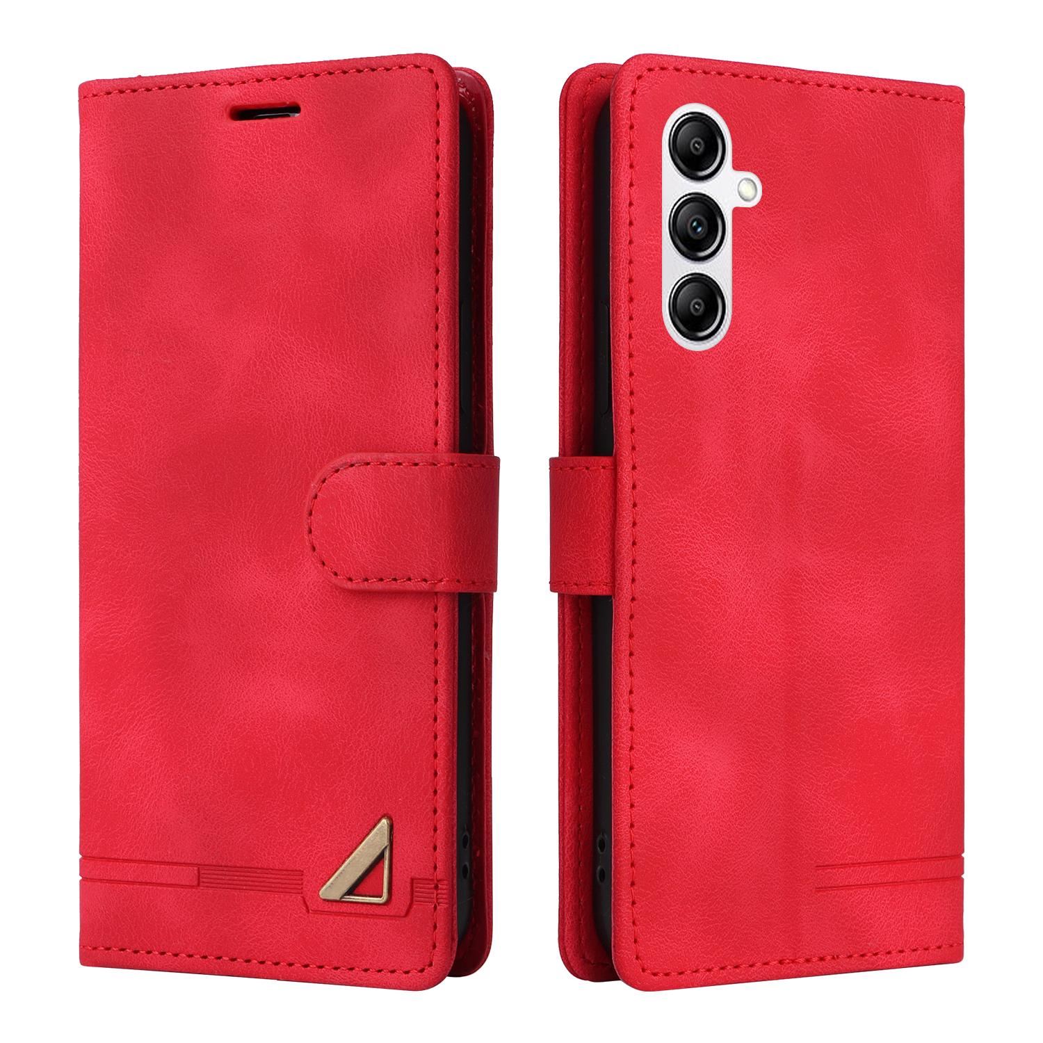 

007 Series For Samsung Galaxy A54 5G Leather Wallet Cover Skin-touch Flip Stand Phone Case Red
