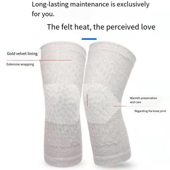 1 Pair Mugwort Acupressure Knee Sleeves Self Heating Compression Knee Sleeves Acupressure Elastic Knee Wrap for Men Women