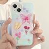 Relif 3d Butterfly Flower Ins Tulips Phone Case For Iphone 11 12 Promax 14 13 Pro Max Soft Silicone Imd Cartoon Cute Cover Capa