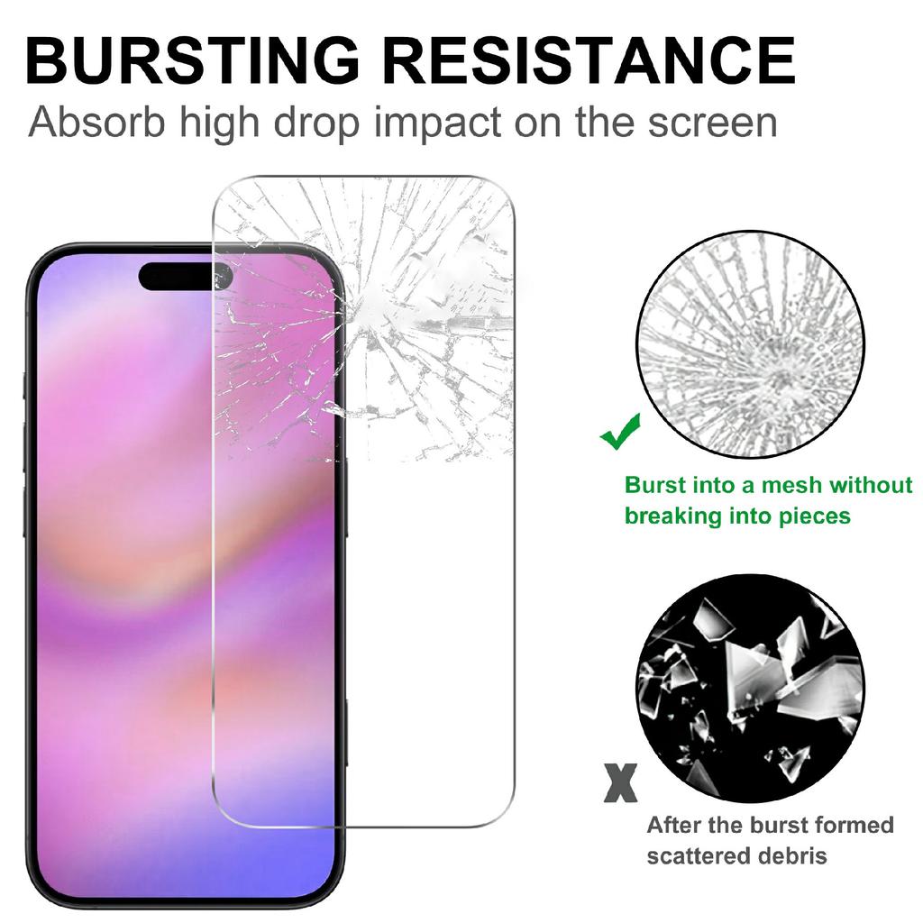 For iPhone 17 Pro Max Screen Protector 2.5D HD Tempered Glass Film
