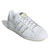 Adidas Superstar Logo Streifen - Weiß Hellgrün Unisex Sneaker Schuhe-Weiß GX2990