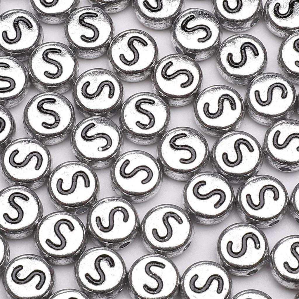 50Pcs Acrylic English Letter Beads For DIY Necklace Bracelet Earrings Jewelry Making Craft Accessories