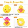 Rubber Cowboy Duck Car Ornaments Yellow Ducks Decoration Dashboard with Cowboy Hat Necklace Sunglasses