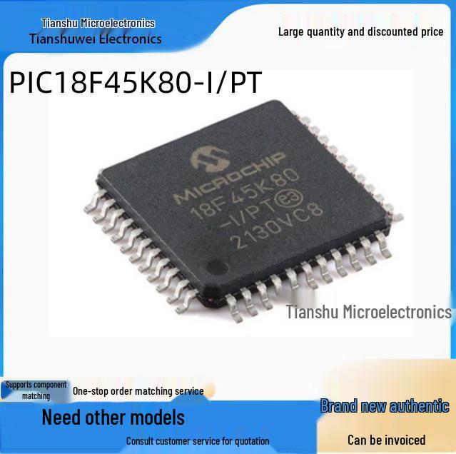 

PIC18F45K80-I/PT TQFP-44 44-pin Enhanced Flash Microcontroller Chip - Original Stock Available
