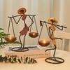 Vintage Iron Candlestick Decoration Nordic Light Luxury Candlelight Dinner Romantic Small Decoration
