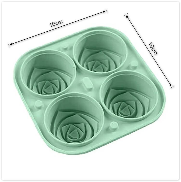 Matrițe de Gheață Trandafir 3D Tăvi Mari pentru Cuburi de Gheață Fac 4 Forme Gigant Căutate de Flori