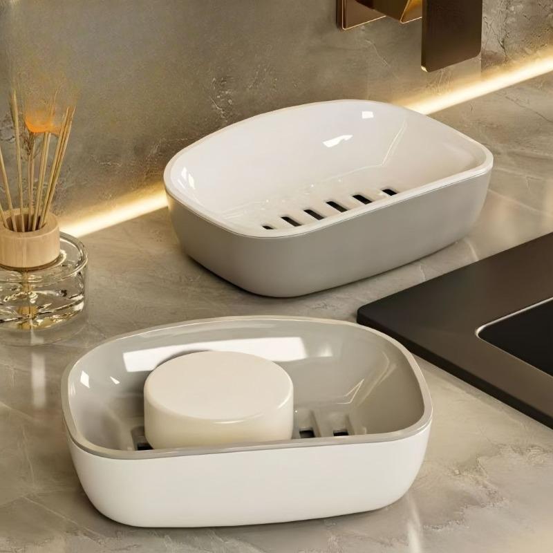 Draining Soap Box, Household Bathroom Soap Box, Double-layer Large Soap Rack, Laundry Soap Box