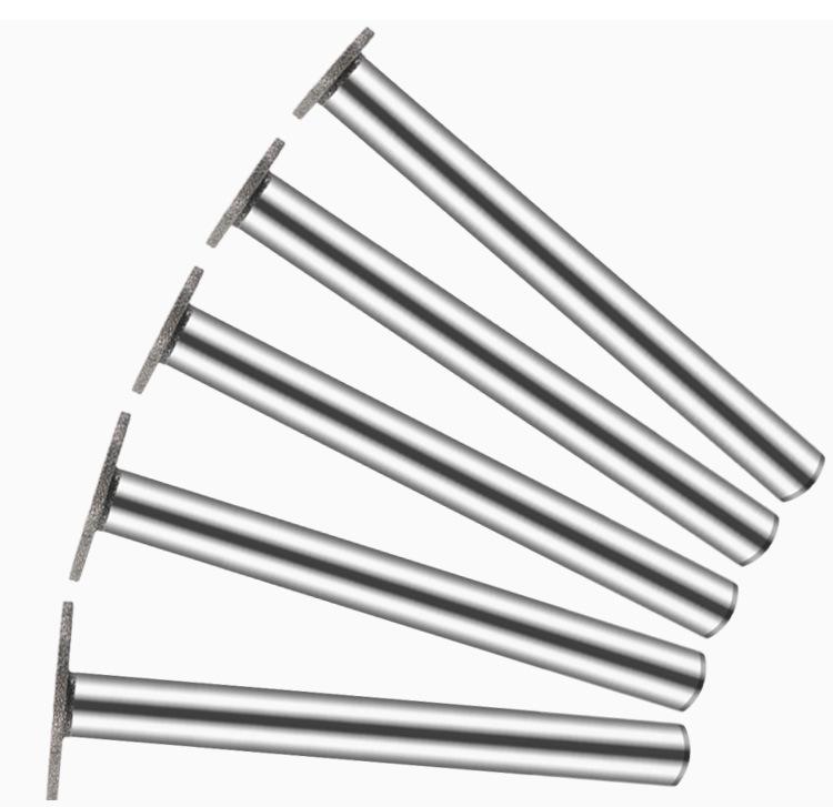 T-Shaped Diamond Grinding Head for Jade Carving - Includes Hook Tip, Thin Needle, and Free Shipping