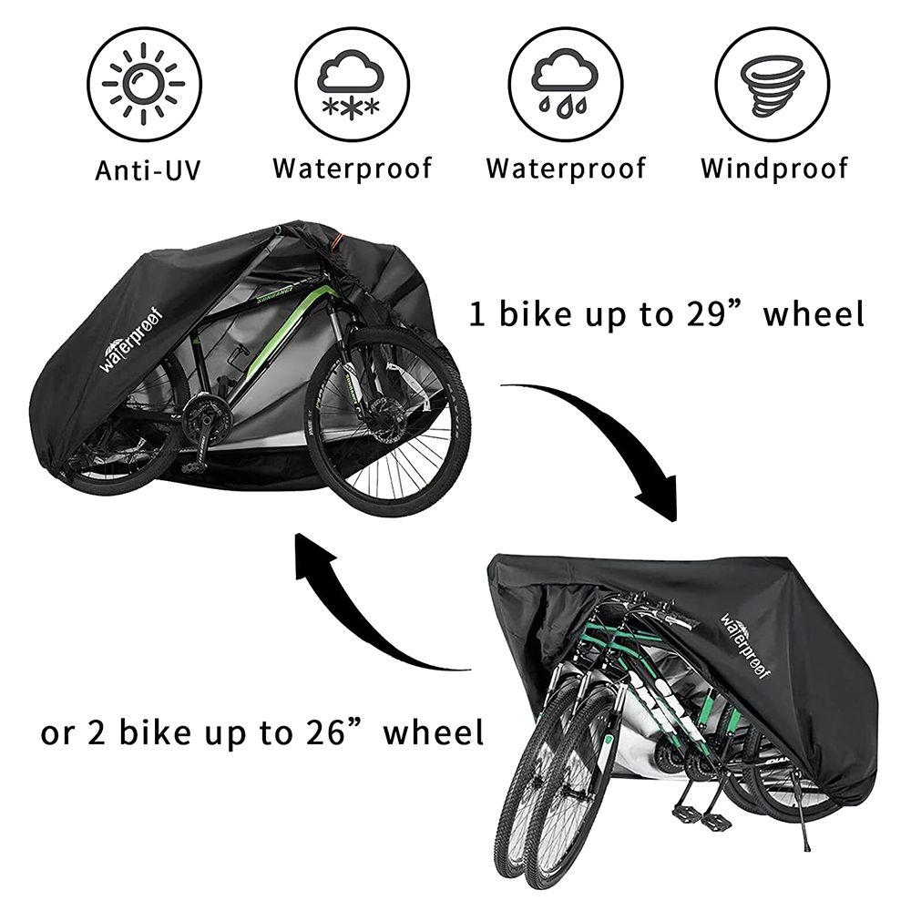 Outdoor Waterproof Anti-UV Heavy Duty for 1/2Bikes Mountain Bike Cover Bicycle Cover