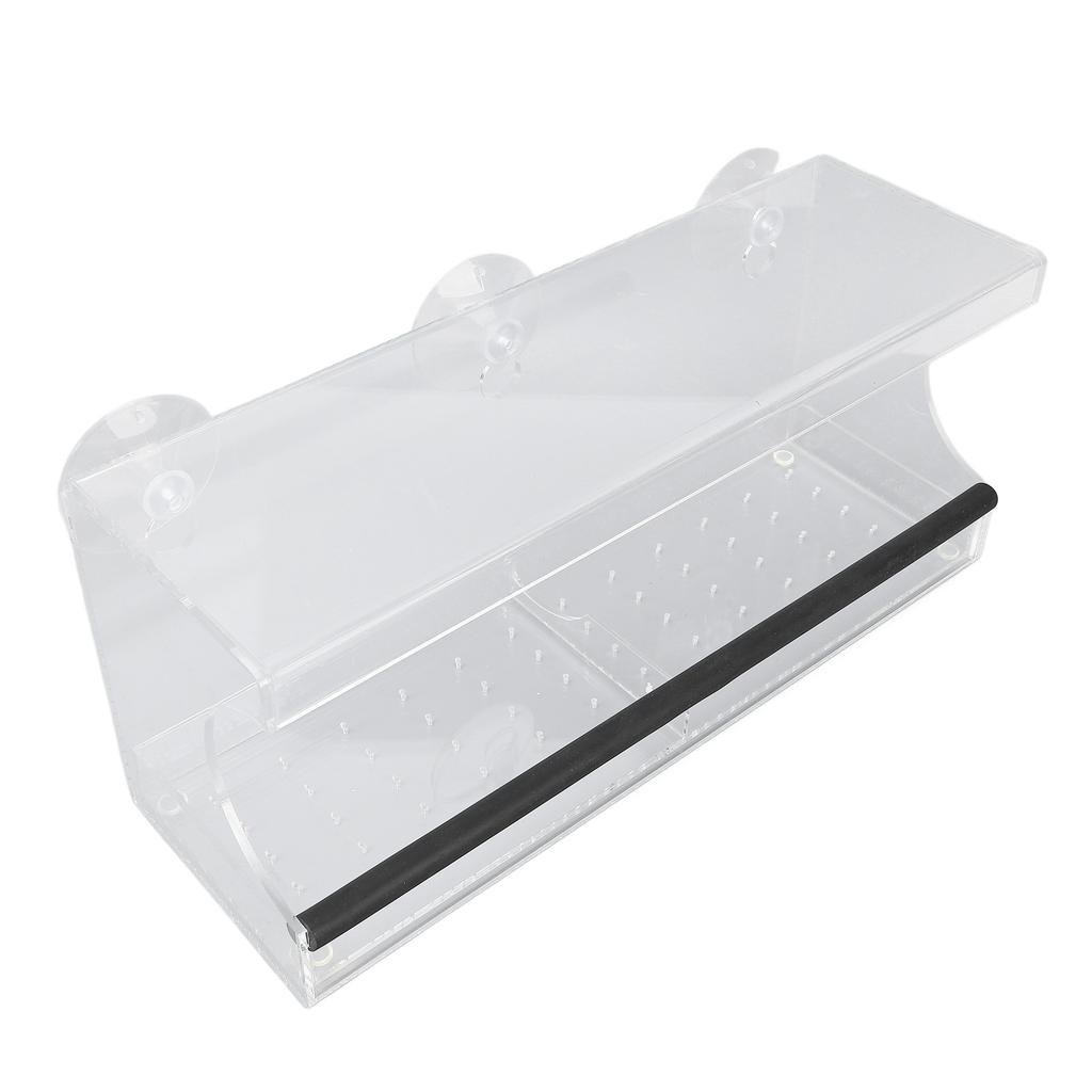 Window Bird Feeder Plastic Drop Proof Cute Transparent Bird House with Suction Cups for Home