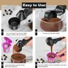 Misurino a Coperchio Scorrevole per Caffè in Polvere Design Anti-Sversamento con Mini Filtro Plastica Resistente Strumento da Cucina per Casa Ufficio