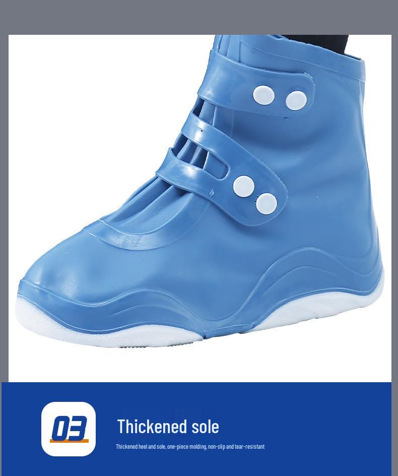 Silicone Waterproof Non-Slip Overshoes for Adults & Children: Anti-Fouling, Thick, Wear-Resistant, Portable, Easy On/Off Rain Boot Covers