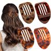 Fashion Oval Flat Hair Clips For Women New Design Leopard Large Flat Round Claw Clip French Concord Hair Clips Hair Accessories