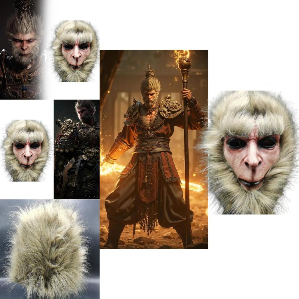 Maschera Integrale in Lattice di Black Myth Wukong Per Cosplay Fai-da-te e Spettacoli Teatrali
