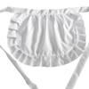 Halloween Girl Maid Cosplay Costume Half Apron Maid Cosplay Apron for Halloween Cosplay Themed Parties