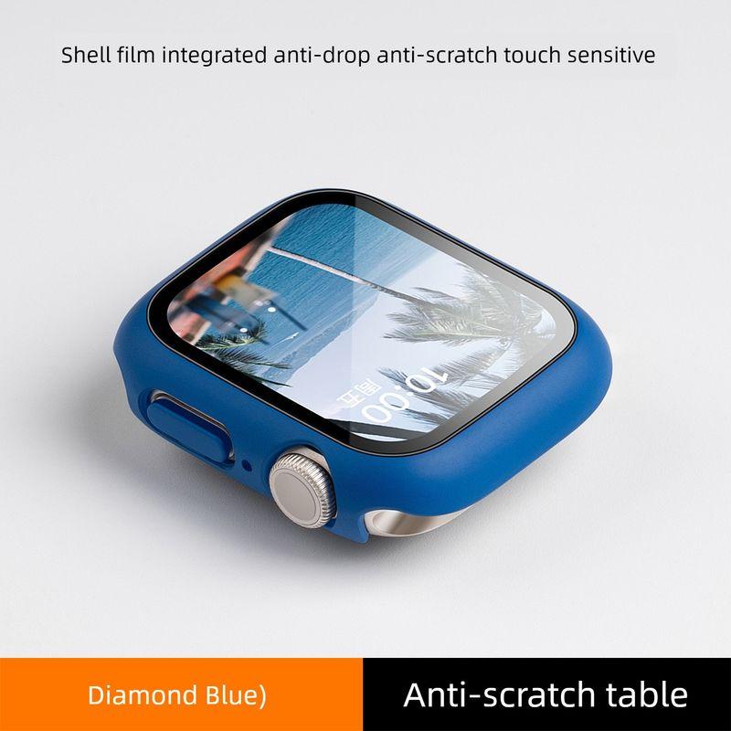 

Iwatchs10 Shell Membrane Integrated Anti-Scratch S9 Half Pack Protective Case HD Anti-Explosion Protective Case Shatter Resistant Tempered Glass 8/7/6 Diamond Blue Application: iwatchS10 [42mm]]