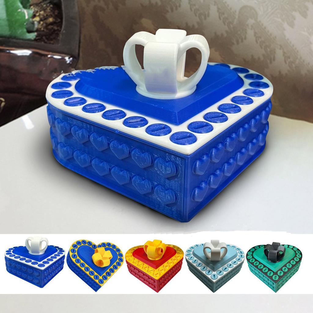Latest 3D Printed Present Box Love Annoying Present Box With Screws Playful Prank Screw Box Colorful Exquisite Sundries Storage Container