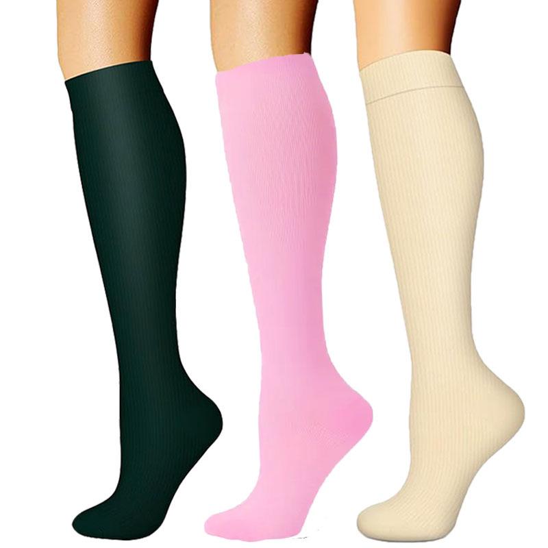 Compression Knee-high Socks Set for Running and Sports - Graduated Support, Multiple Pairs (3/4/6/8)
