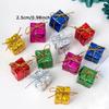 WTEMPO 4 Packs 12PCS/Pack Christmas Decorations 2.5CM Laser Small Gift Bags Christmas Decorations Creative DIY Christmas Tree Decorative Pendants
