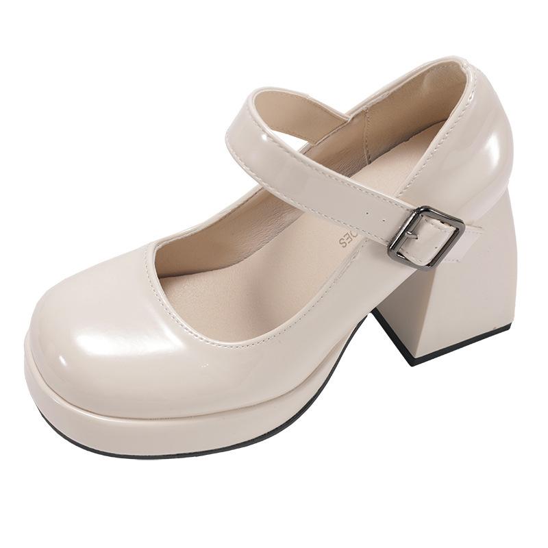 Autumn Platform Thick Heel Women Mary Jane Shoes Fashion Shallow Ladies Outdoor Party Dress Pumps