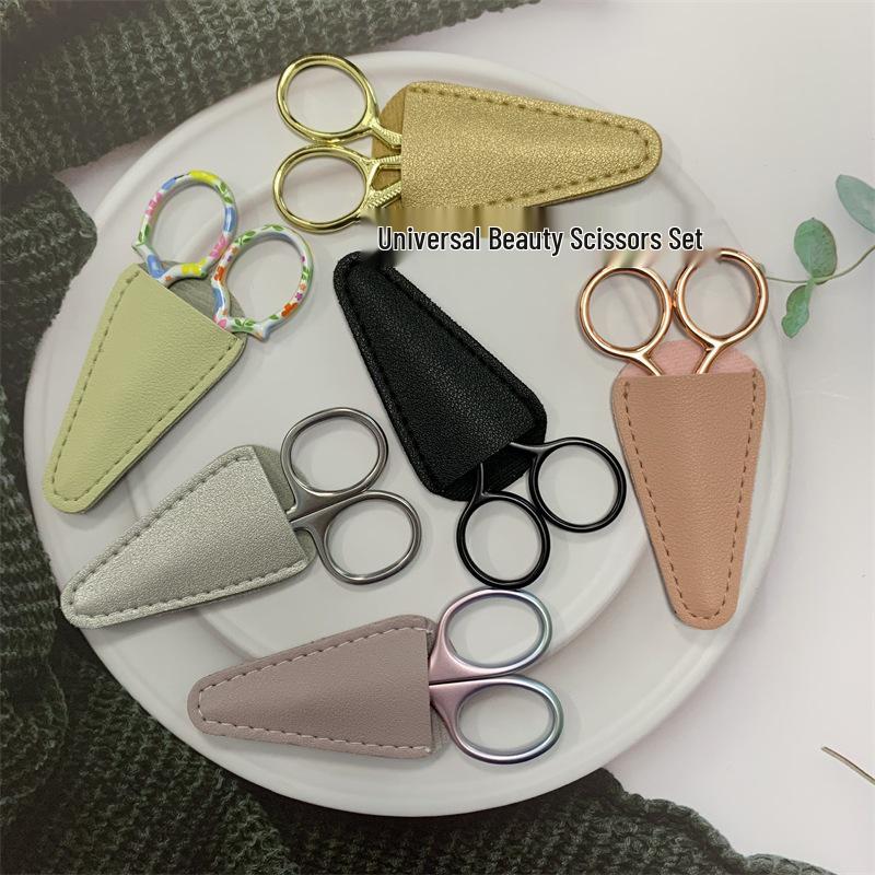 27-Color Small Beauty Scissors Case with Logo Printing for Eyebrow, Makeup & Embroidery Scissors