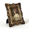 6-Inch European Relief Resin Photo Frame Glass Tabletop Display for Wedding Photos Horizontal/Vertical Elegant Gift