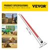 Hay Spear 49" Bale Spear 4500 lbs Capacity, Bale Spike Quick Attach Square Hay Bale Spears 1 3/4" wide, Red Coated Bale Forks, Bale Hay Spike with Hex