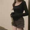 Women's Long-Sleeve Irregular Slim Fit Casual T-Shirt for Autumn/Winter