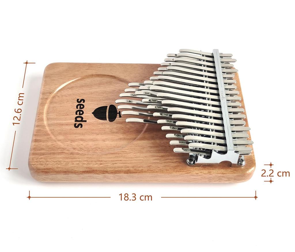 Seeds Kalimba 41 Keys Lightweight Thumb Piano Beginner Set Tiers with Semitones (3 Okoume)