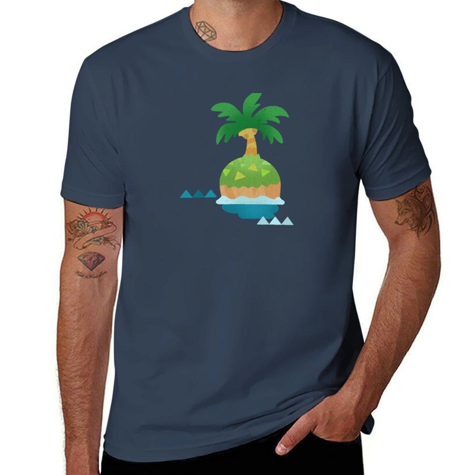 Island Loading Screen Tshirt Basic Casual Short Sleeve Cotton Shirt S