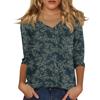 3/4 Length Sleeve Womens Tops Summer Trendy  V-Neck Blouses Dressy Casual  T-Shirt Summer Outfits Beach Vacation