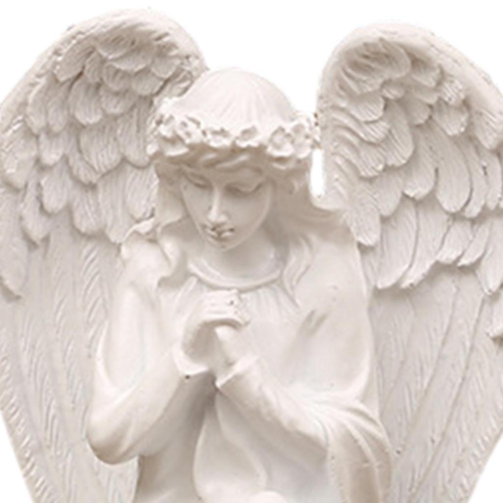 Praying Angel Statue Table Centerpieces Garden Statuary Angel Resin Figurine Ornament for Yard Home Patio Bookshelf Lawn