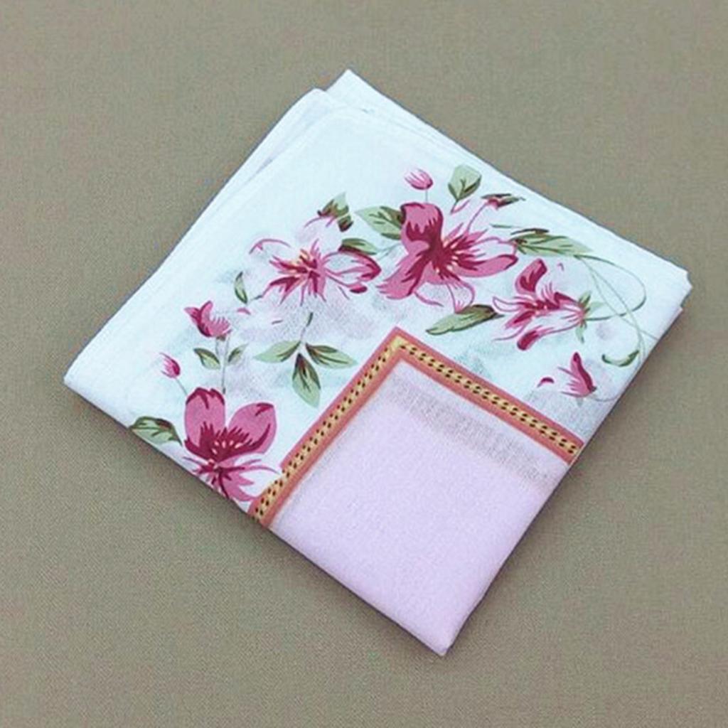 Square Pocket Handkerchiefs Women Cotton Vintage Hankies Bridal Handkerchief Soft Cotton Washable Towel Will Bit Softest