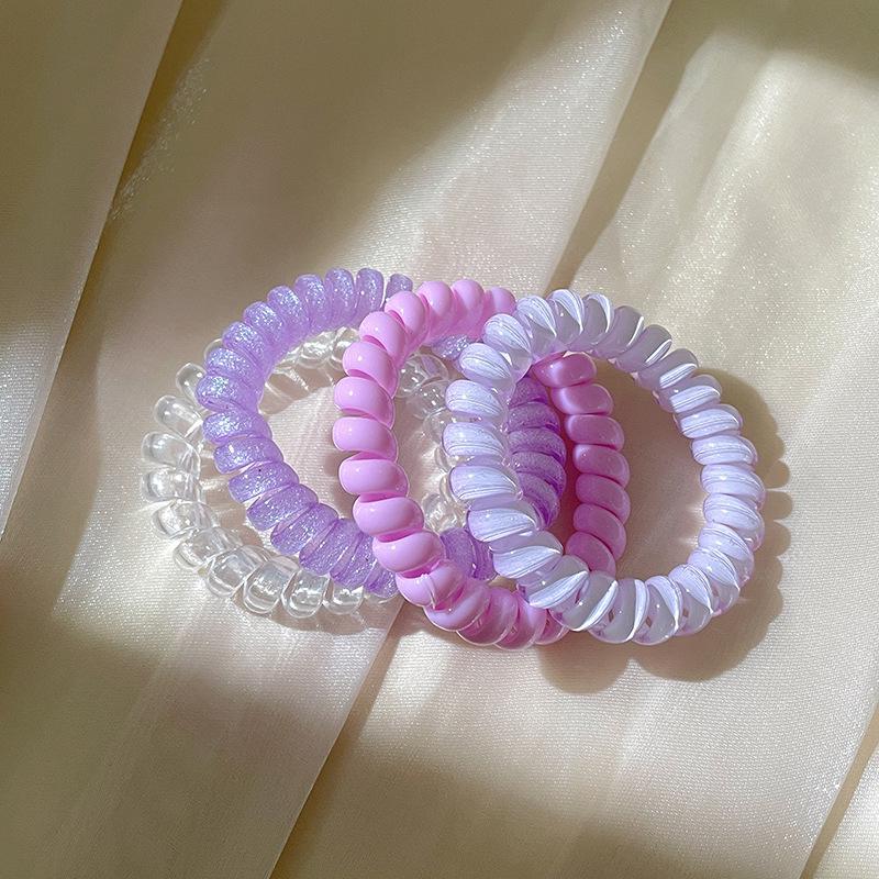 Gradient Color Elastic Hair Rope - Summer Style Bun Holder for Girls