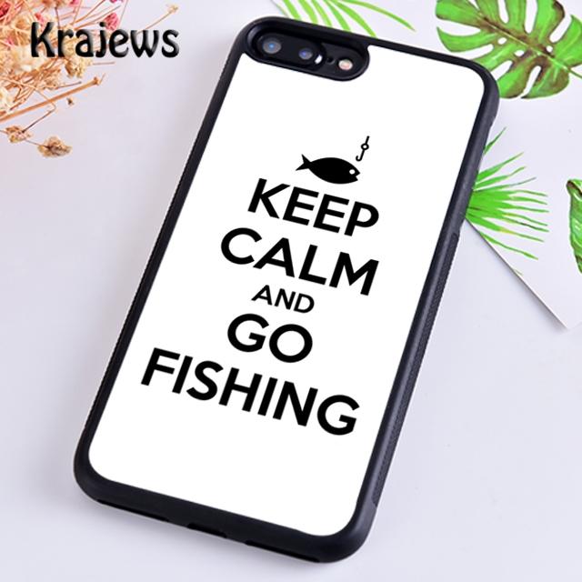 

Krajews Keep Calm And Go Fishing Soft Phone Case Cover For iPhone 17 Air 16 15 14 plus 11 12 13 pro max coque Fundas iPhone 13