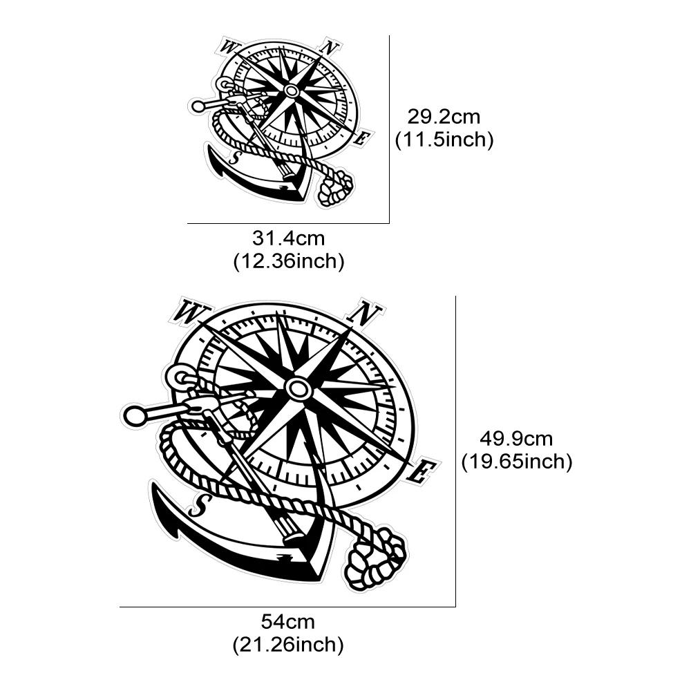 Car Sticker Creative Compass Anchor Waterproof Vinyl Decal For RV Car Truck Caravan Motorhome Exterior Styling Decor Accessories