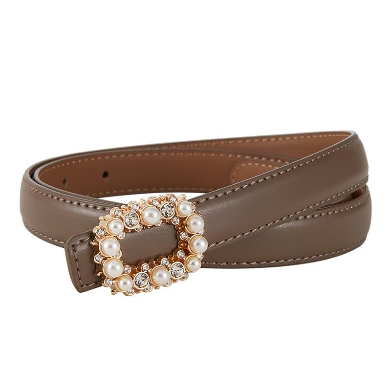 Women'S Belt Waist Women'S New Fashion Skirt Decoration Simple Dress Accessories Cowhide Thin Belt Women