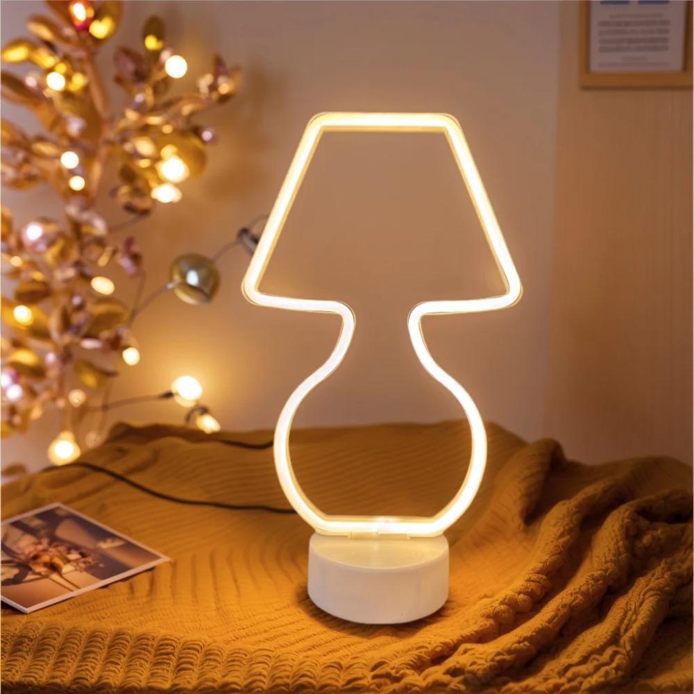 1PC Desktop Neon Light USB/Battery Powered for Room Birthday Party Wedding Decoration Ideal Mother's Day Valentine's Day Gift