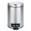WENKO Poubelle À Pédale Salle De Bain LEMAN | Petite Poubelle Capacité 3L En Acier Inox Mat | Seau Amovible | 17x25x22,5cm
