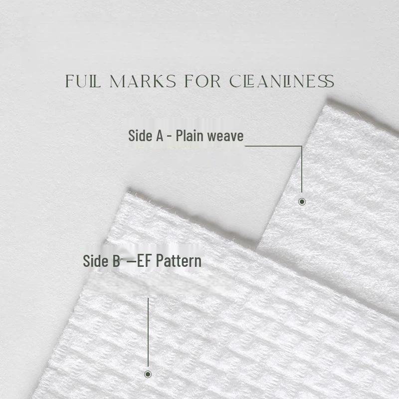 Gout Er Mu Roll Cotton Facial Wipes: Large, Thick, Soft, Disposable Cloth for Wet or Dry Face Cleansing.