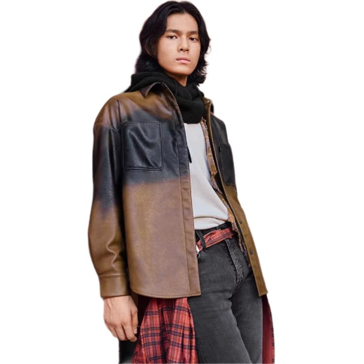 Levis Simple Comfortable Casual Fashion Long Sleeve Jacket Men Jackets Brown 002NC-0000