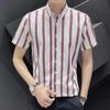 Men's Casual Striped Half-Sleeve Shirt